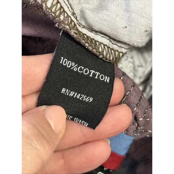 Darring Men's Cargo Camo Pants Size 36x34 Indie Grunge Goblin Streetwear Maroon - Picture 4 of 9